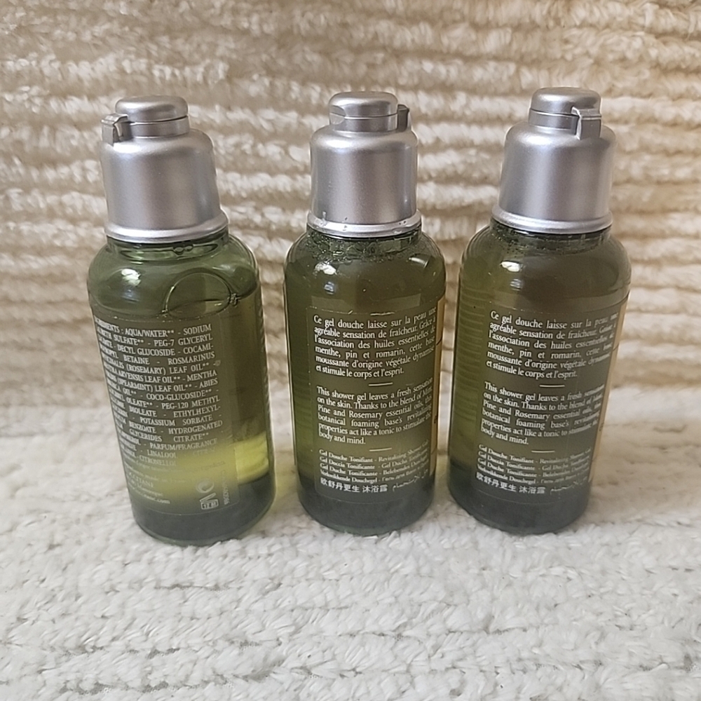 NEW L'OCCITANE Travel Essential Oils Shower Gel Lot of 3 - 1.7 oz each - Picture 2 of 4
